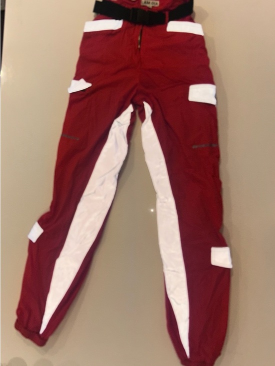 I.AM.GIA Pants - I.AM.GIA Red and Silver Reflective Joggers (Medium)